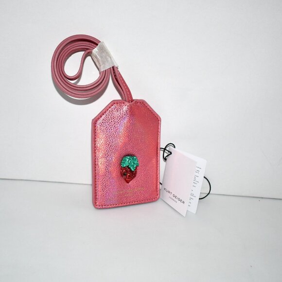 Kurt Geiger London Southbank Metallic Strawberry Tag Lanyard #3591655979 NWT - Picture 3 of 4
